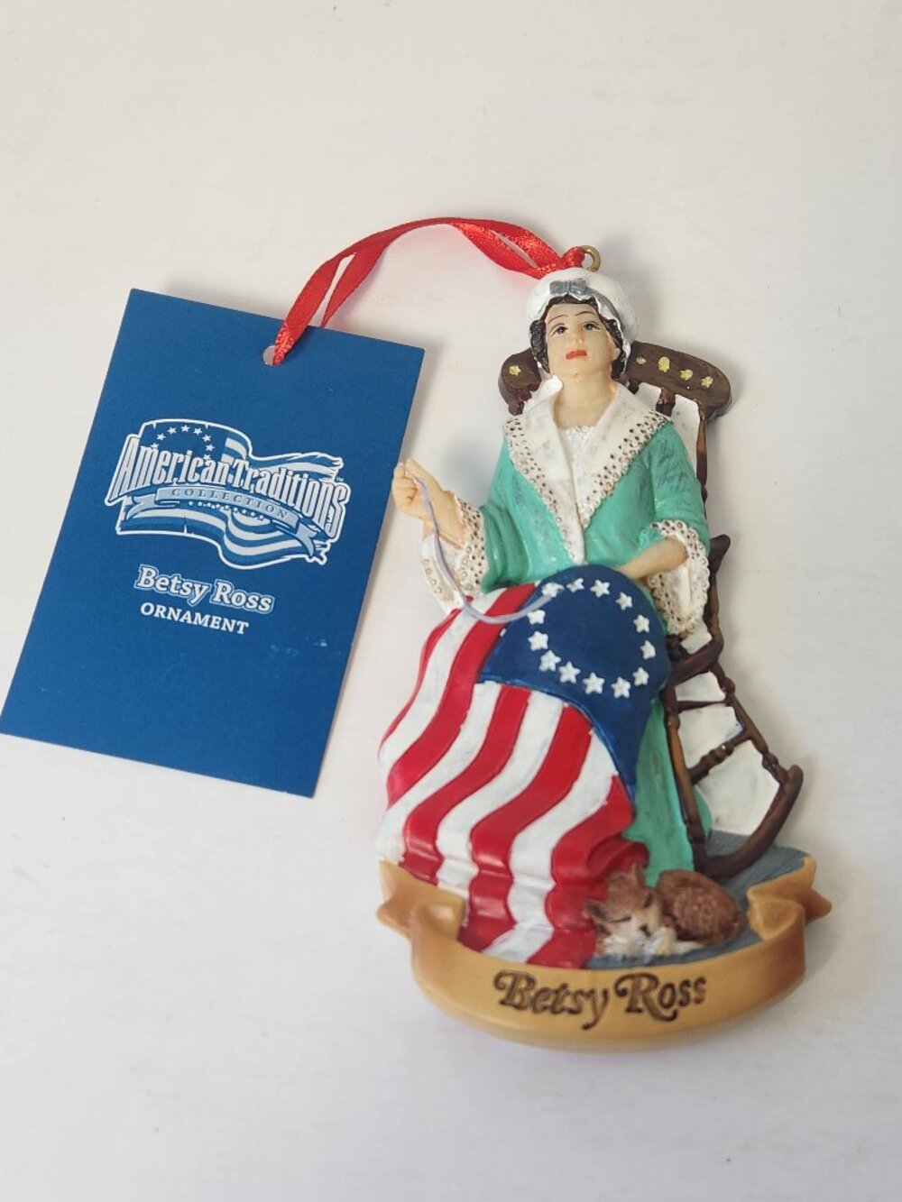Betsy Ross Christmas Ornament DMA Patriotic America 250 NWT